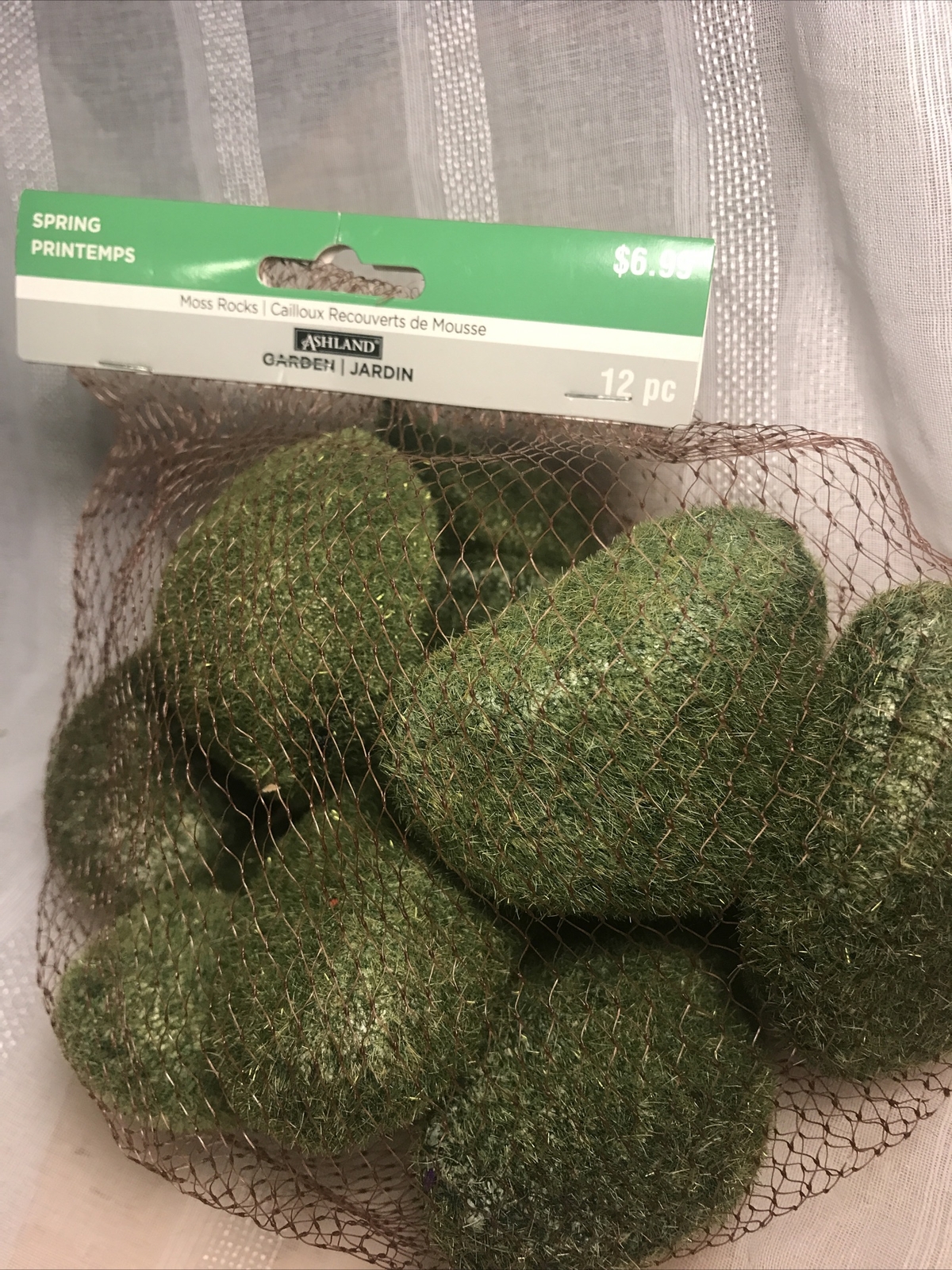 Moss Rocks Faux Greenery Garden 12 Pieces NEW Fairy Garden Decor Accents Craft