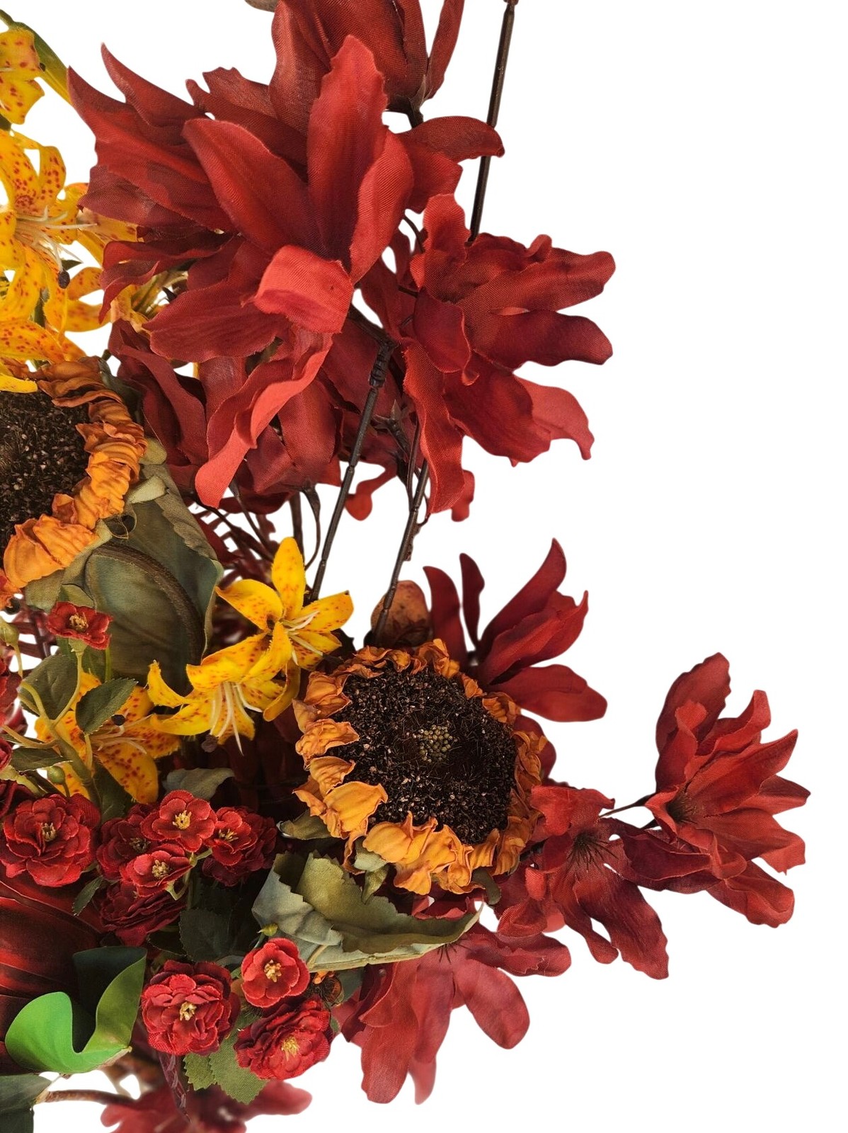 Artificial Mixed Floral Bouquet With Sunflowers Protea Lily & Daisies 20-25 Inch