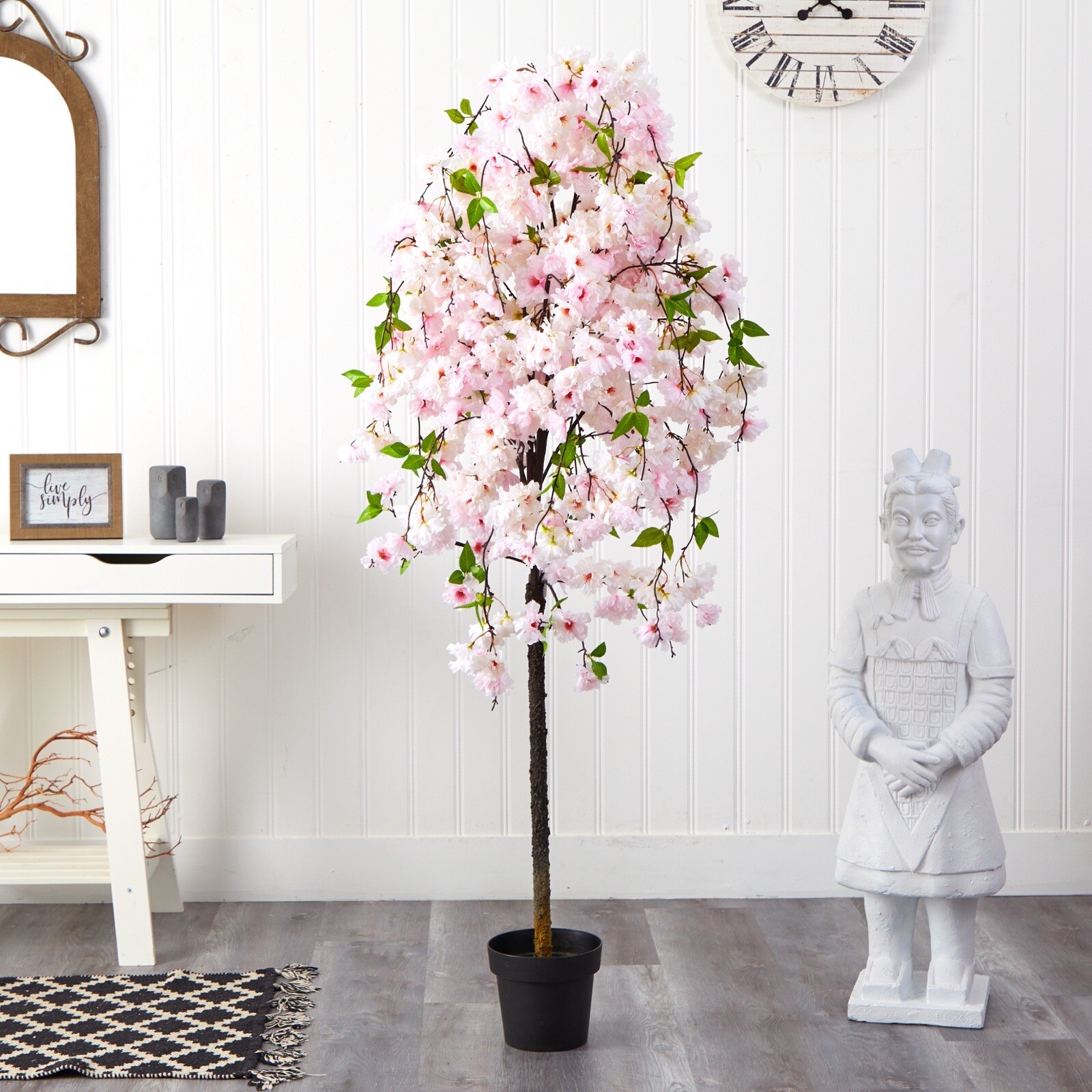 5’ Cherry Blossom Artificial Tree Home Office Decor. Retail $180