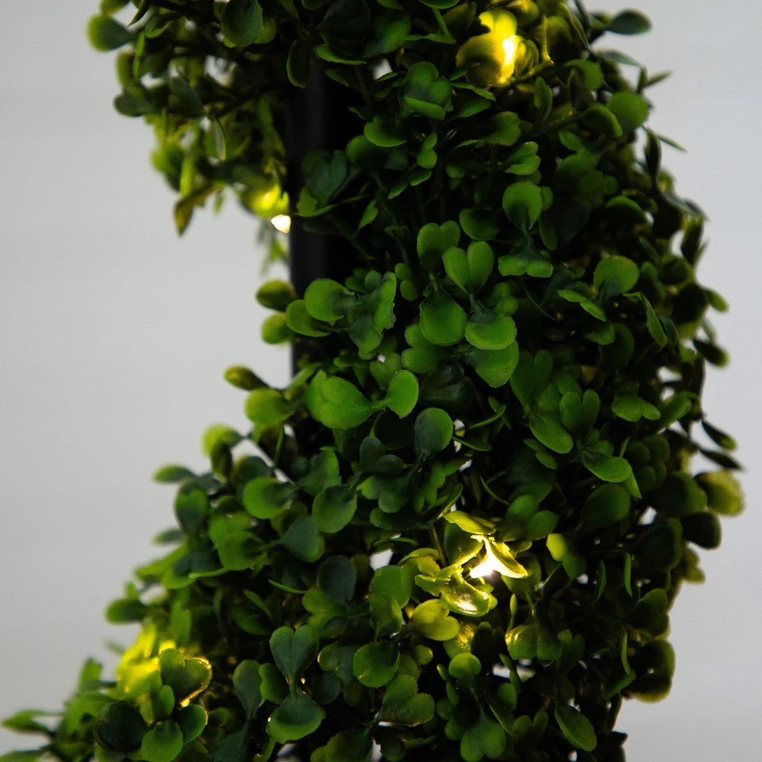 45” UV Resistant Artificial Boxwood Spiral Topiary Tree w/LEDs (Indoor/Outdoor)