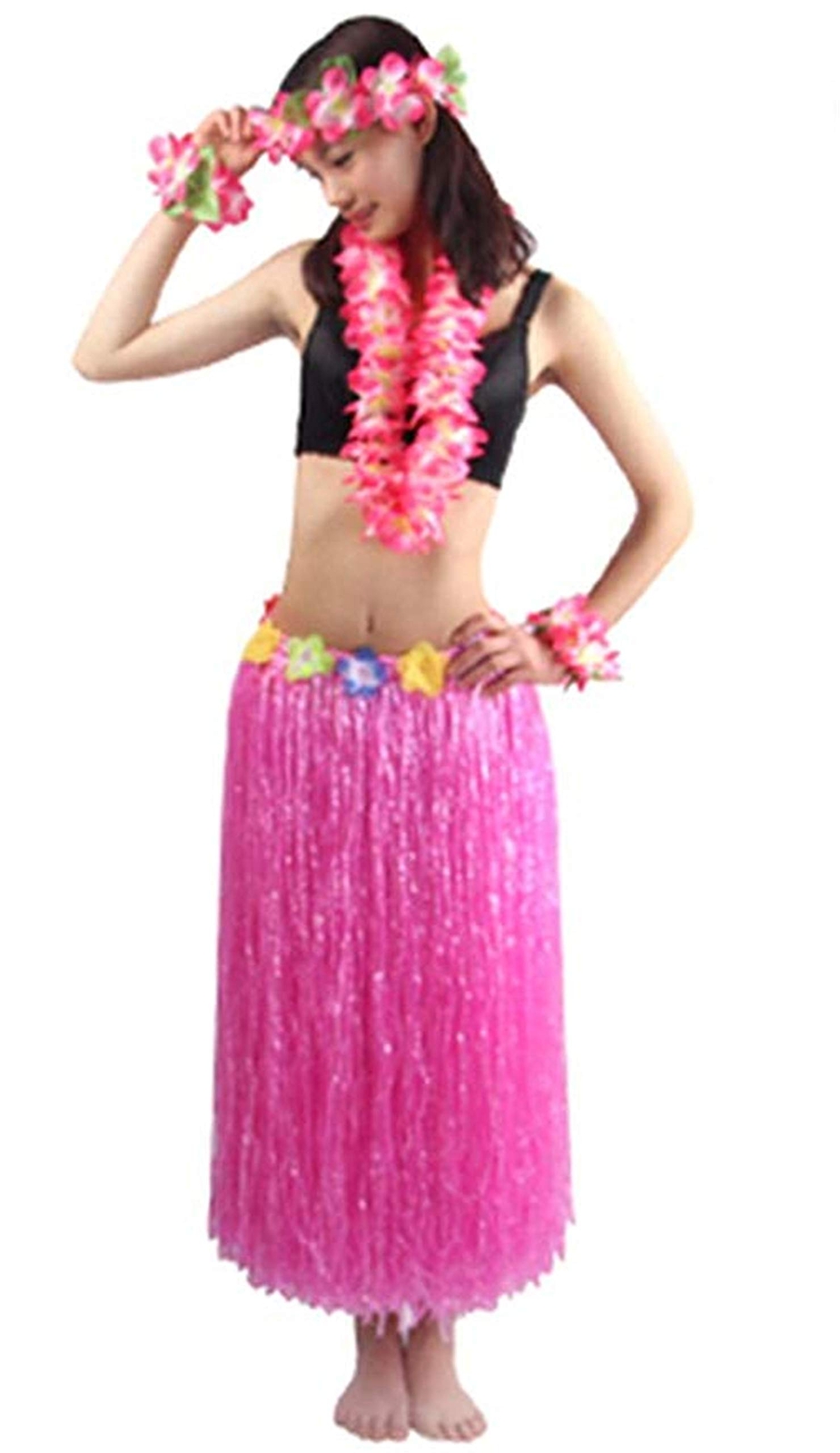 4 Pcs Pink Hawaiian Leis For Graduation Party Dance Party Photo Prop In Outdoors