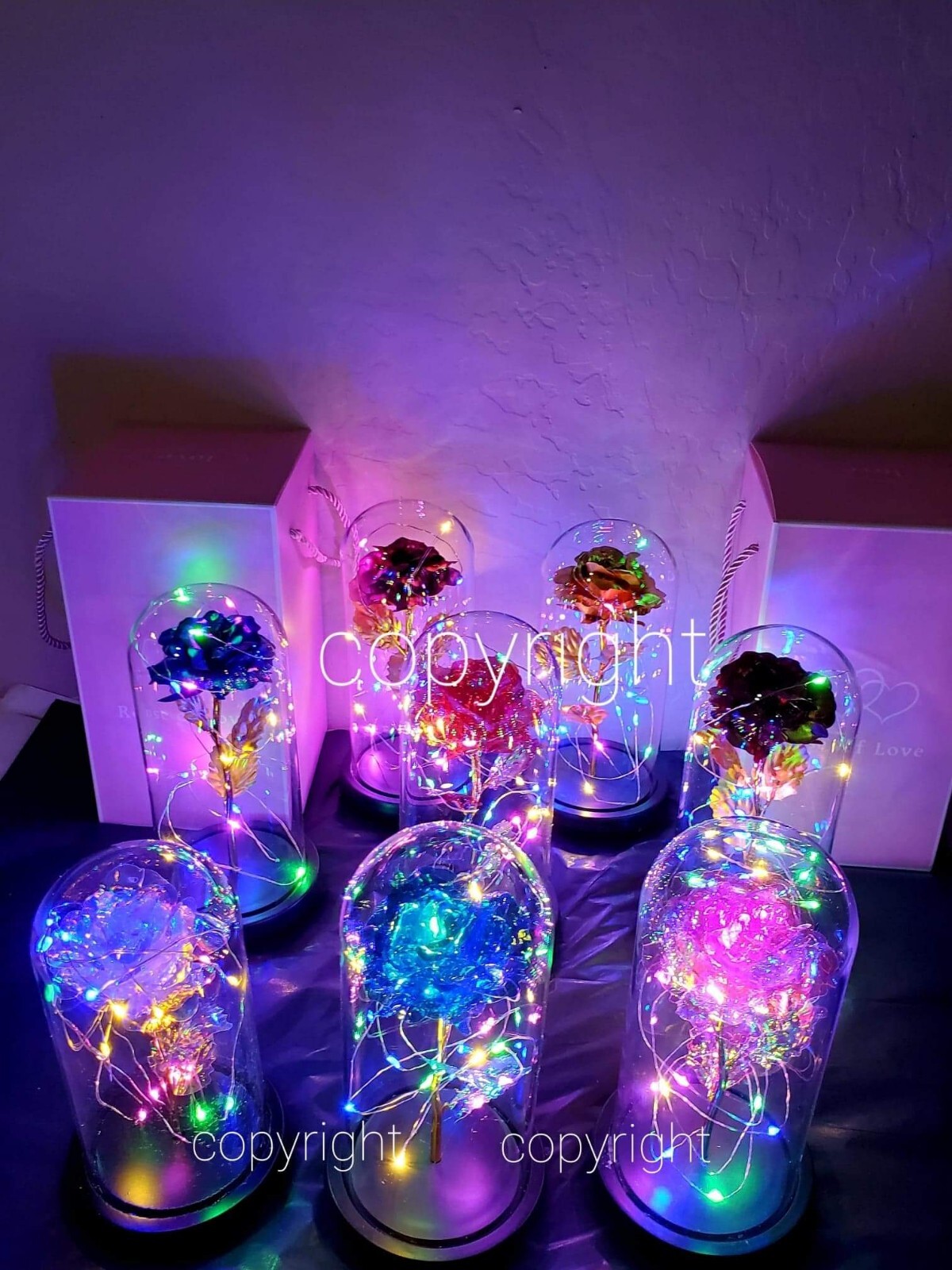 Eternal Rose Flower LED Enchanted Galaxy Rose Girlfriend Valentine’s Gift