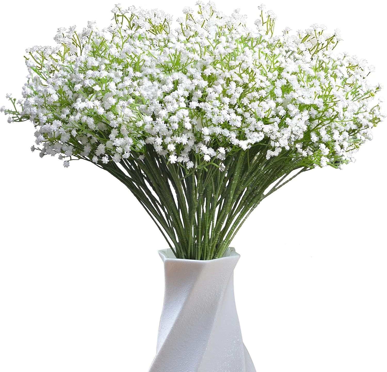 Babys Breath Artificial Flowers, 24 Pcs Fake Flowers Gypsophila Bouquet Fall Flo