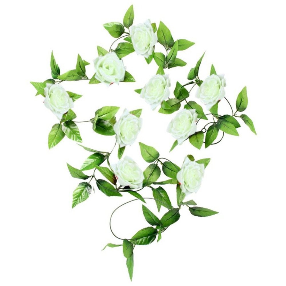 4 Pack 78ft Artificial Rose Vines with Green Leaves Fake Flowers Plants Hangi…