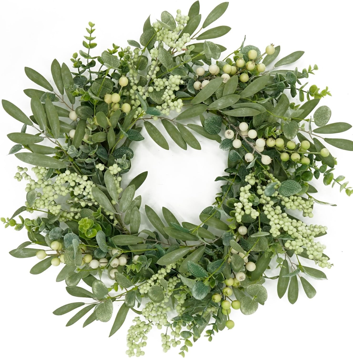 Eucalyptus Wreath 20 Inch Indoor Outdoor Front Door Farmhouse Decor