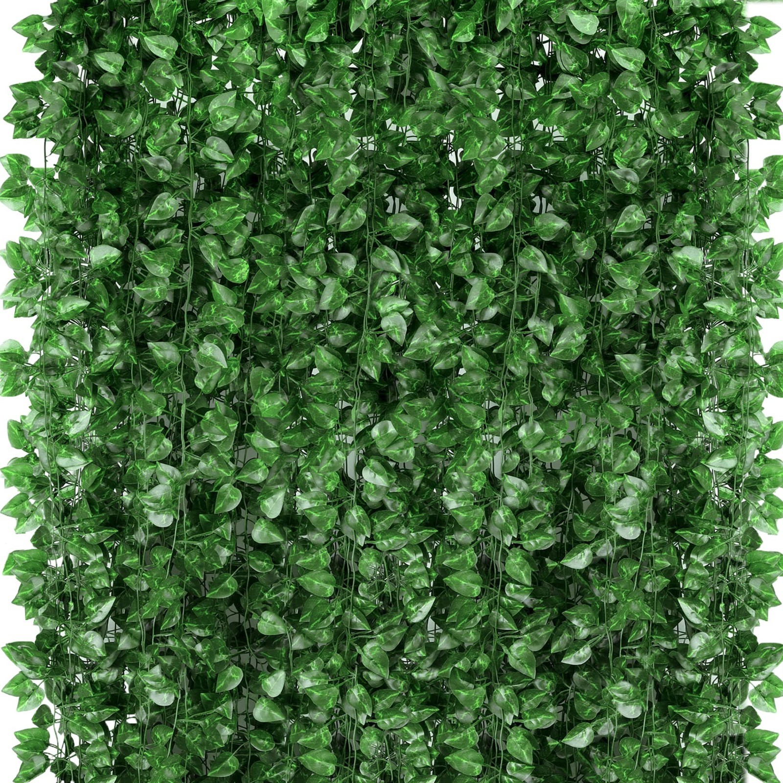 48 Pack 360 Feet Fake Greenery Garland – Ivy Leaf Vines, Faux Plants for Home De