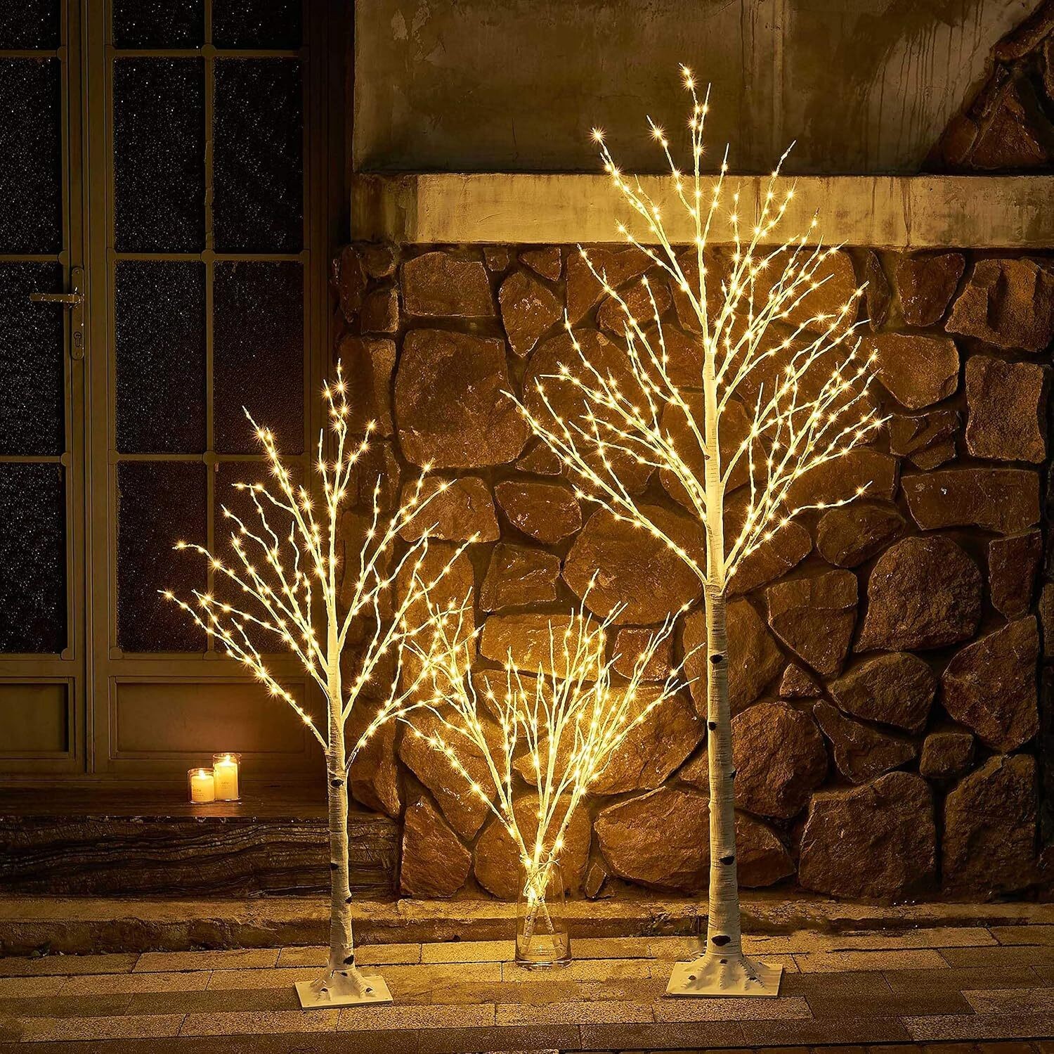 Lighted Birch Twig Tree with Fairy Lights 4FT 200 LED Lights for Indoor Outdoor