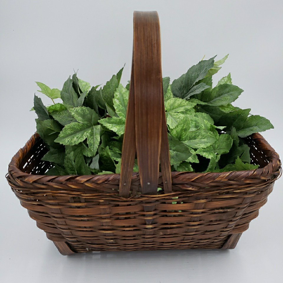 Artificial Ivy Leaf Vine Vtg Pillar Candle Ring SET of 2 Plastic Fabric Greenery