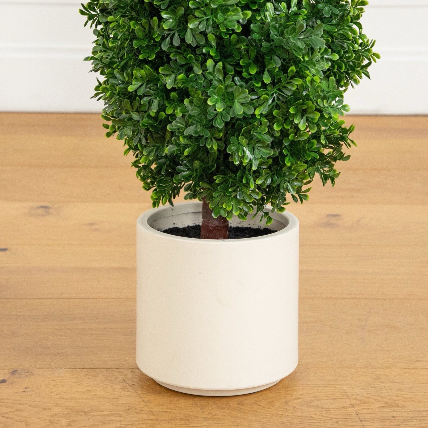 44″ UV Resistant Artificial Boxwood Topiary Cone Tree Indoor/Outdoor