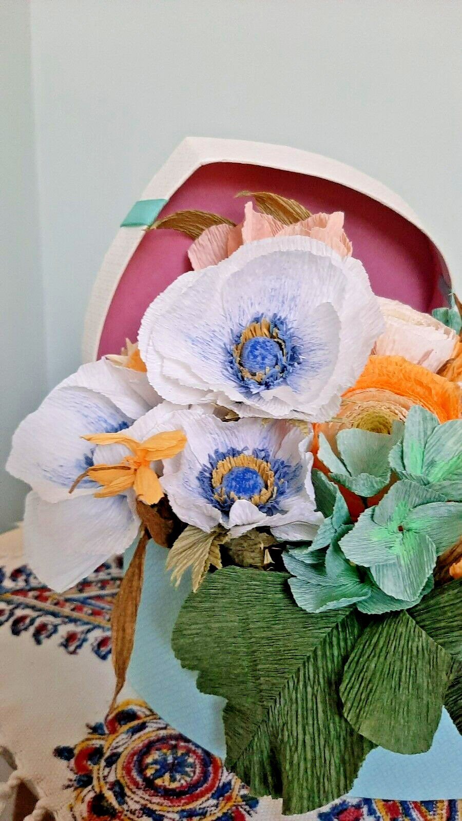 Colorful Paper Flower Bouquet Handmade Artificial Flower Bouquet gift for a spec