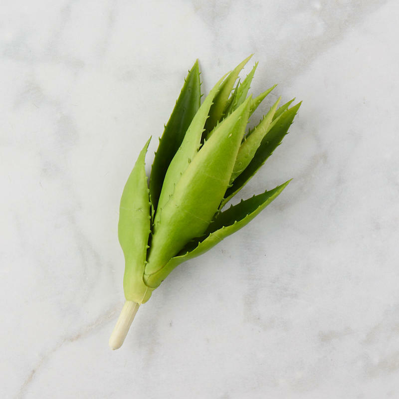 Green Vinyl Closed Aloe Plant Pick