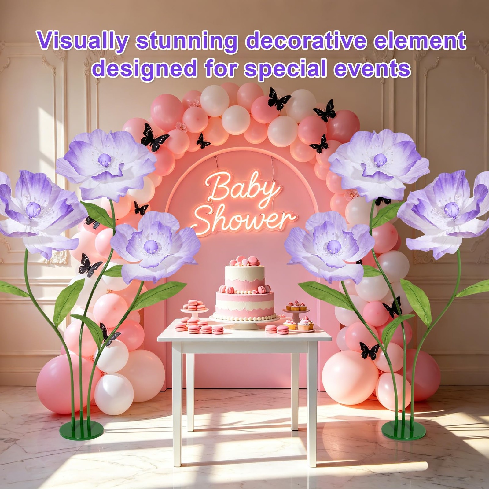 Giant Flowers for Decoration with Stand 69″ Giant Artificial Flowers for Part…