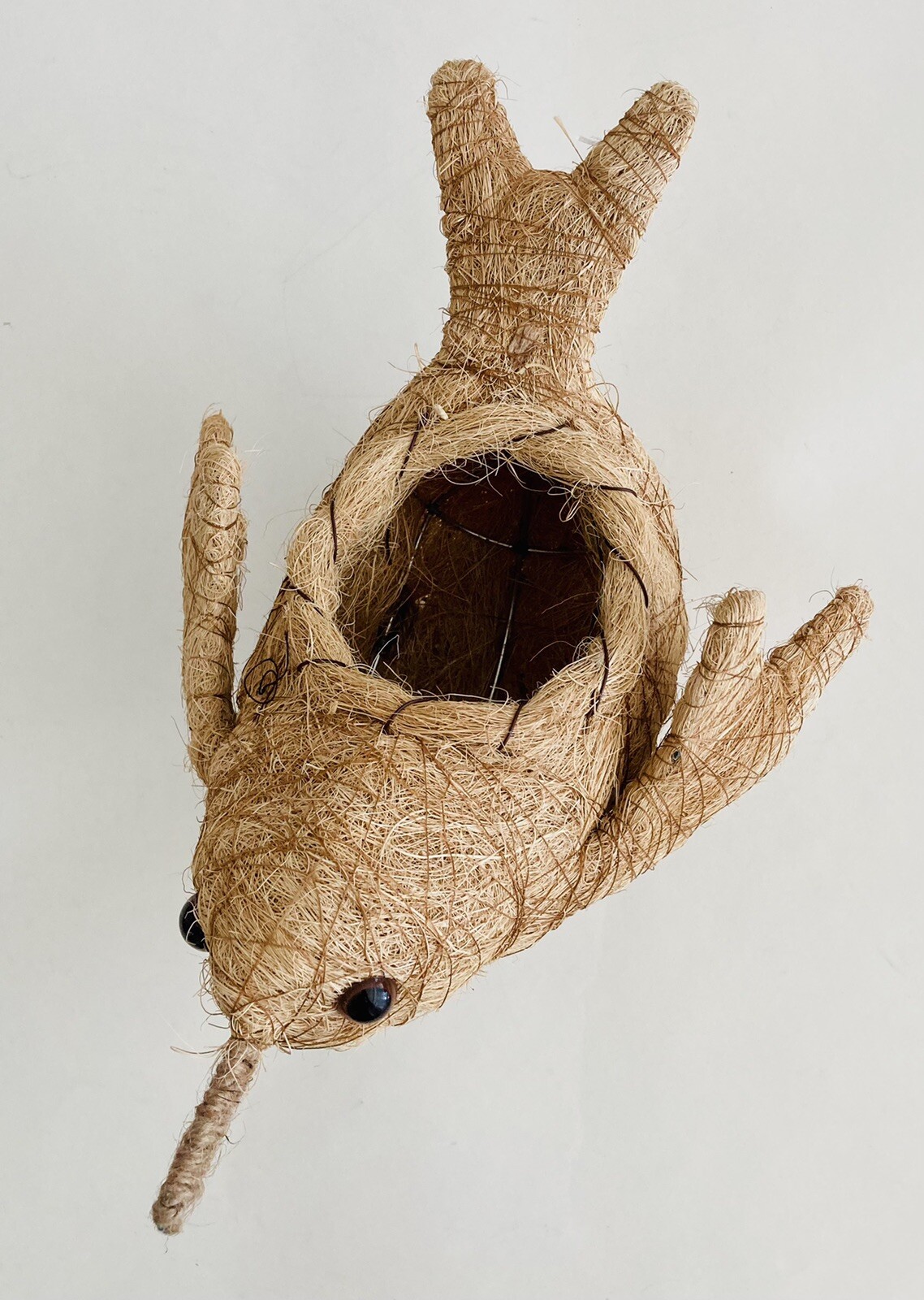 Danish Natural Rustic Twig BIRD Nest Planter Kiwi Farmhouse Cute Handmade Woven