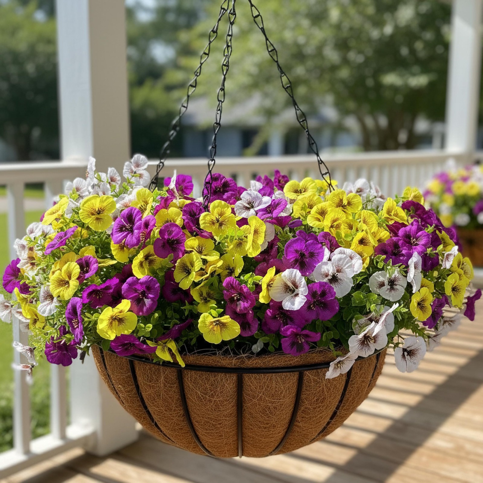 UV Resistant Artificial Pansy Flowers for Outdoors – Faux Silk Pansies with E…