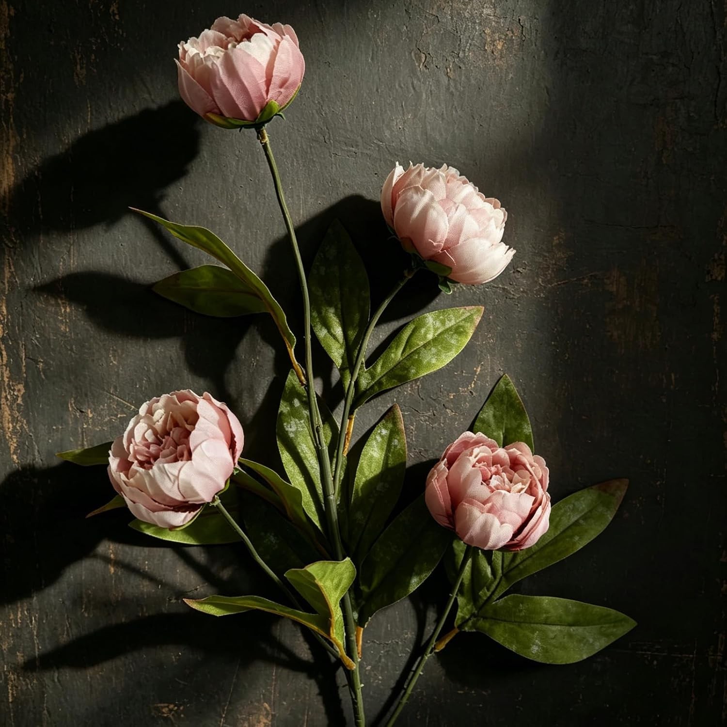 6Pcs Viral Peony Artificial Flowers Vase，27in Real Touch Fake Flowers Branches