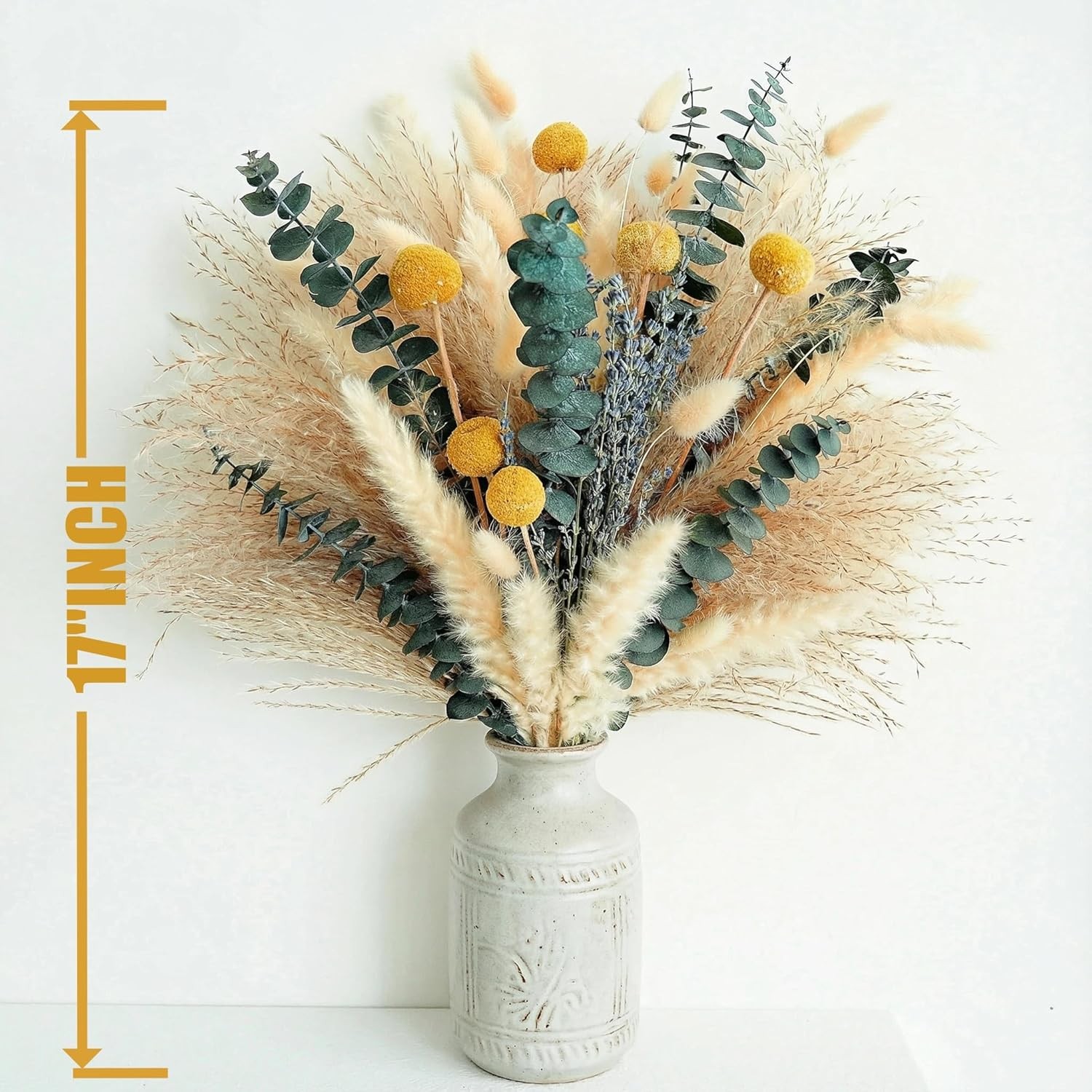 Dried Pampas Grass Bouquet – Boho Home Decor, Vase Fillers, Dried Floral