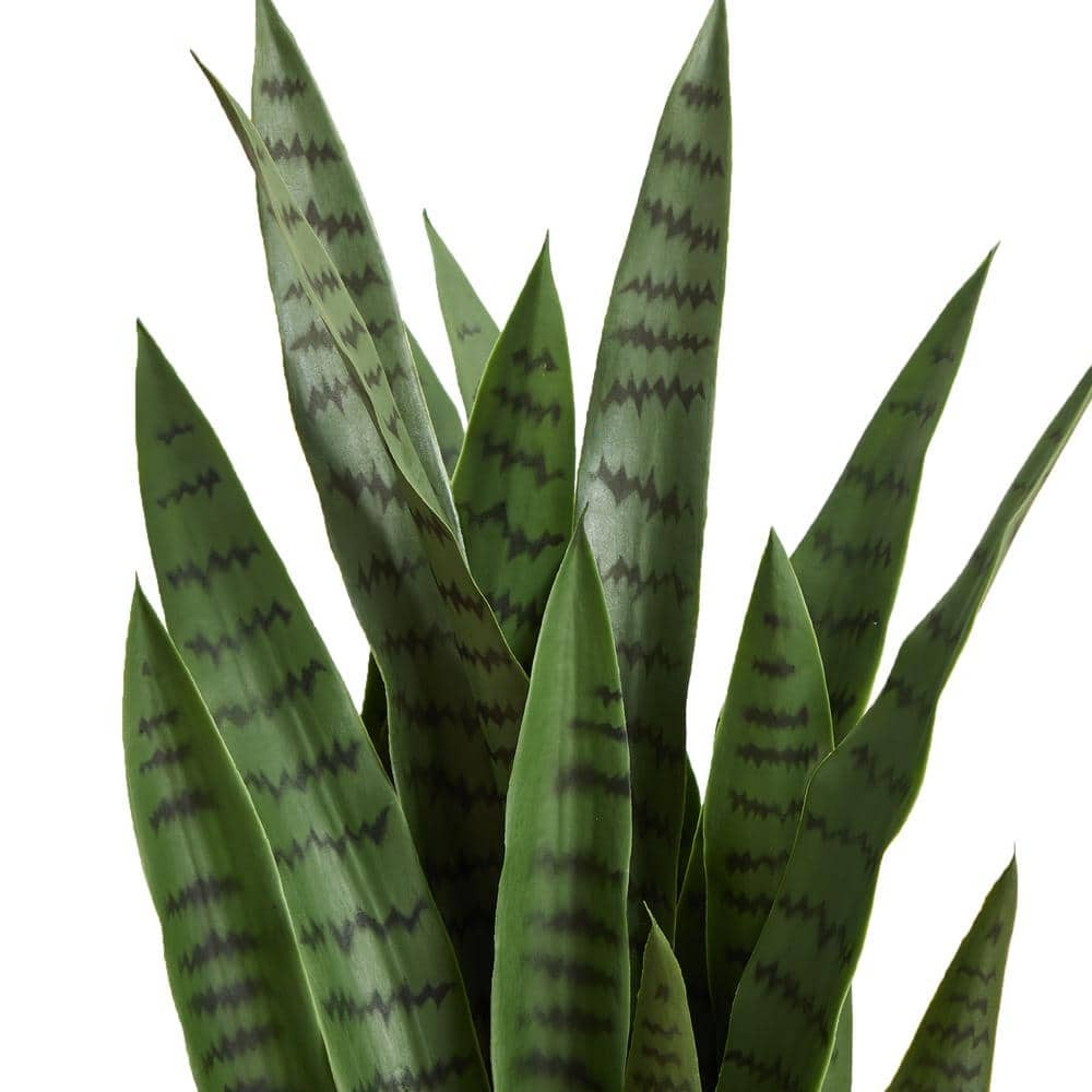 Decorative Planter 38″ Sansevieria Artificial Lush Green Versatile Indoor Plant
