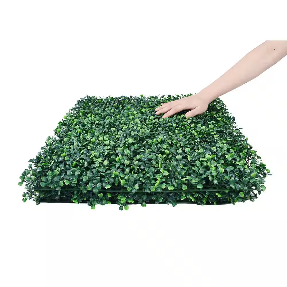 12- Pieces 20 In. X 20 In. Artificial Boxwood Hedge Greenery Wall Grass Topiary