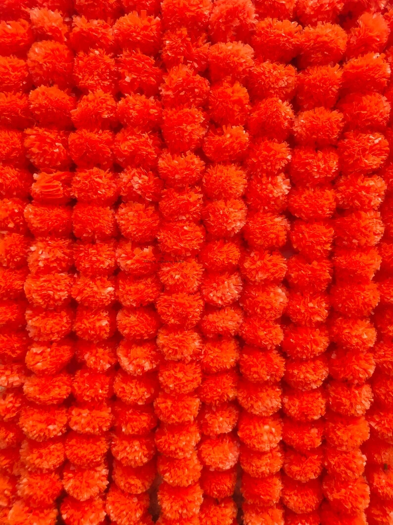 Indian Marigold Flower Artificial Decorative Deewali Marigold Garland home decor