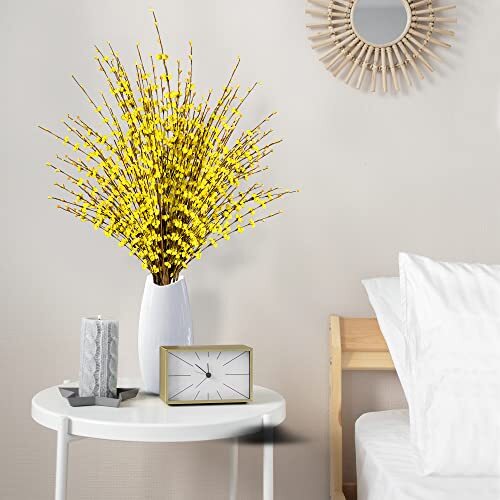 10 Pcs 29.5’’ Long Artificial Jasmine Flowers Tall Fake Flower Bouquet Faux