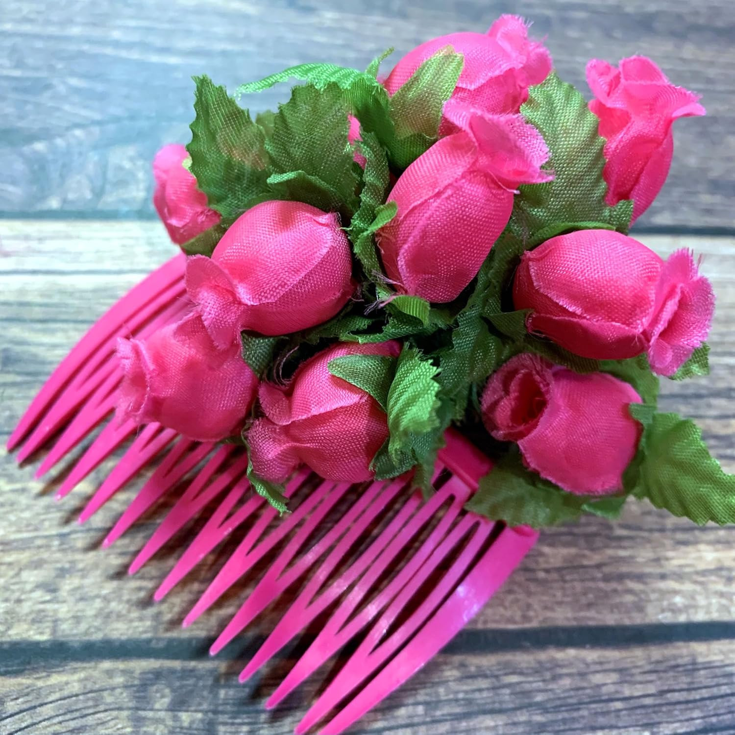 Hot Pink Artificial Silk Flower Roses – 12 Mini Bouquets of 12 Rosebuds, 144 Fuc