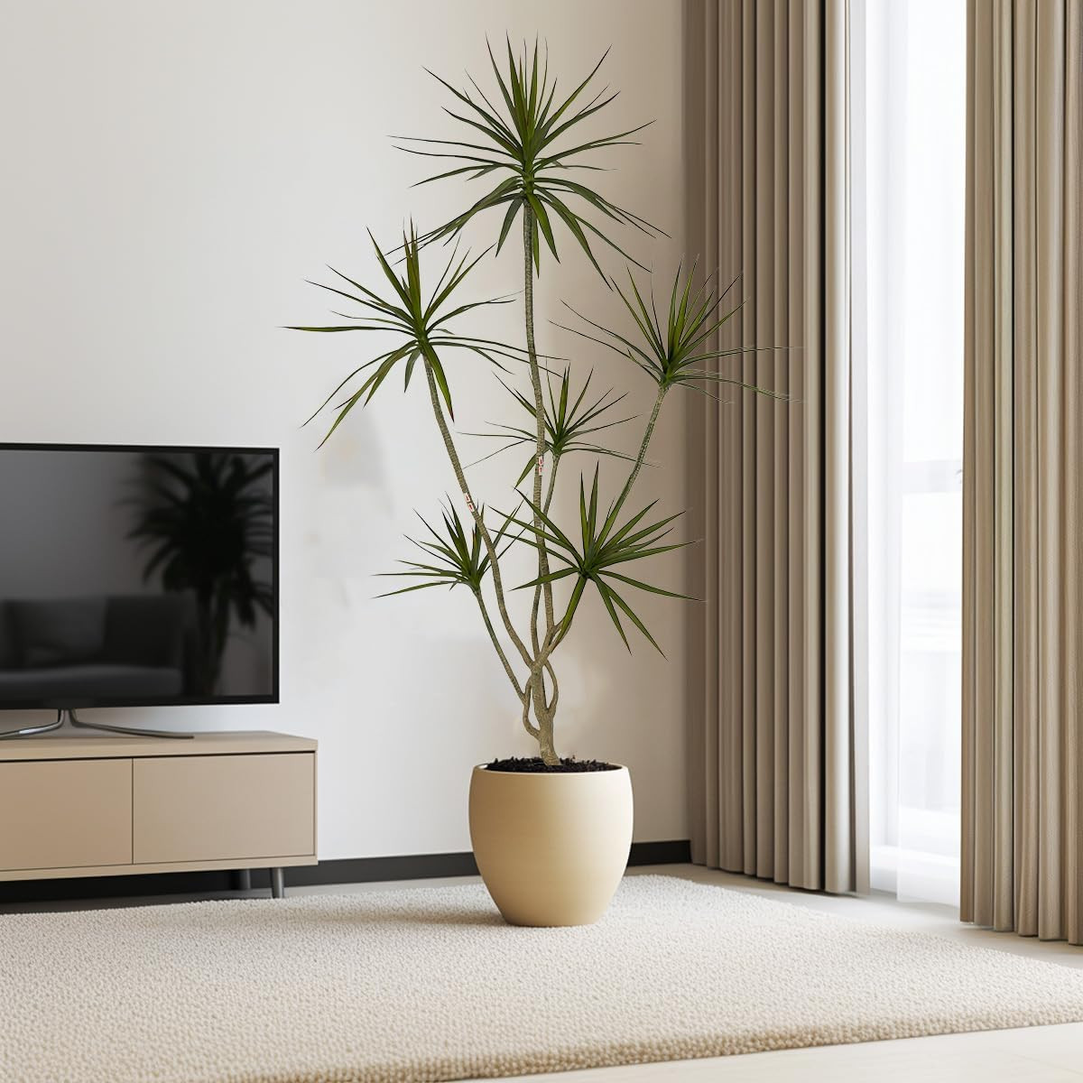 Artificial Dracaena Marginata,6Ft Tall Fake Plants Artificial Dracaena Marginata
