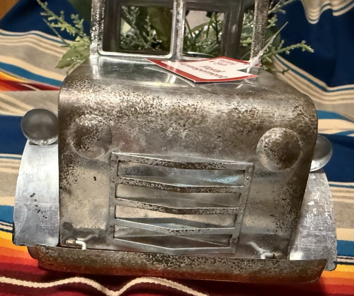 Old Time Galvanized Truck Artificial Floral Arrangement
