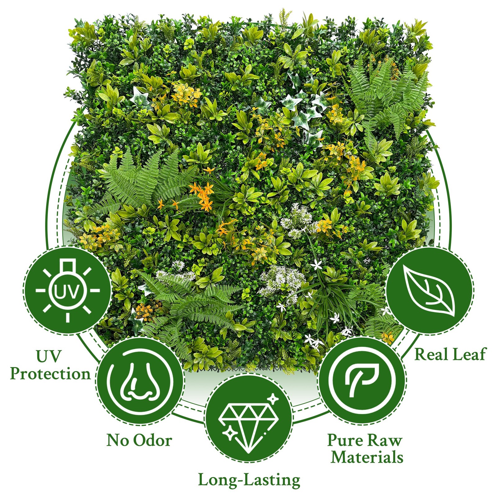 Artificial Boxwood Hedges Panels Roll:54” x 120” (45 sqft)