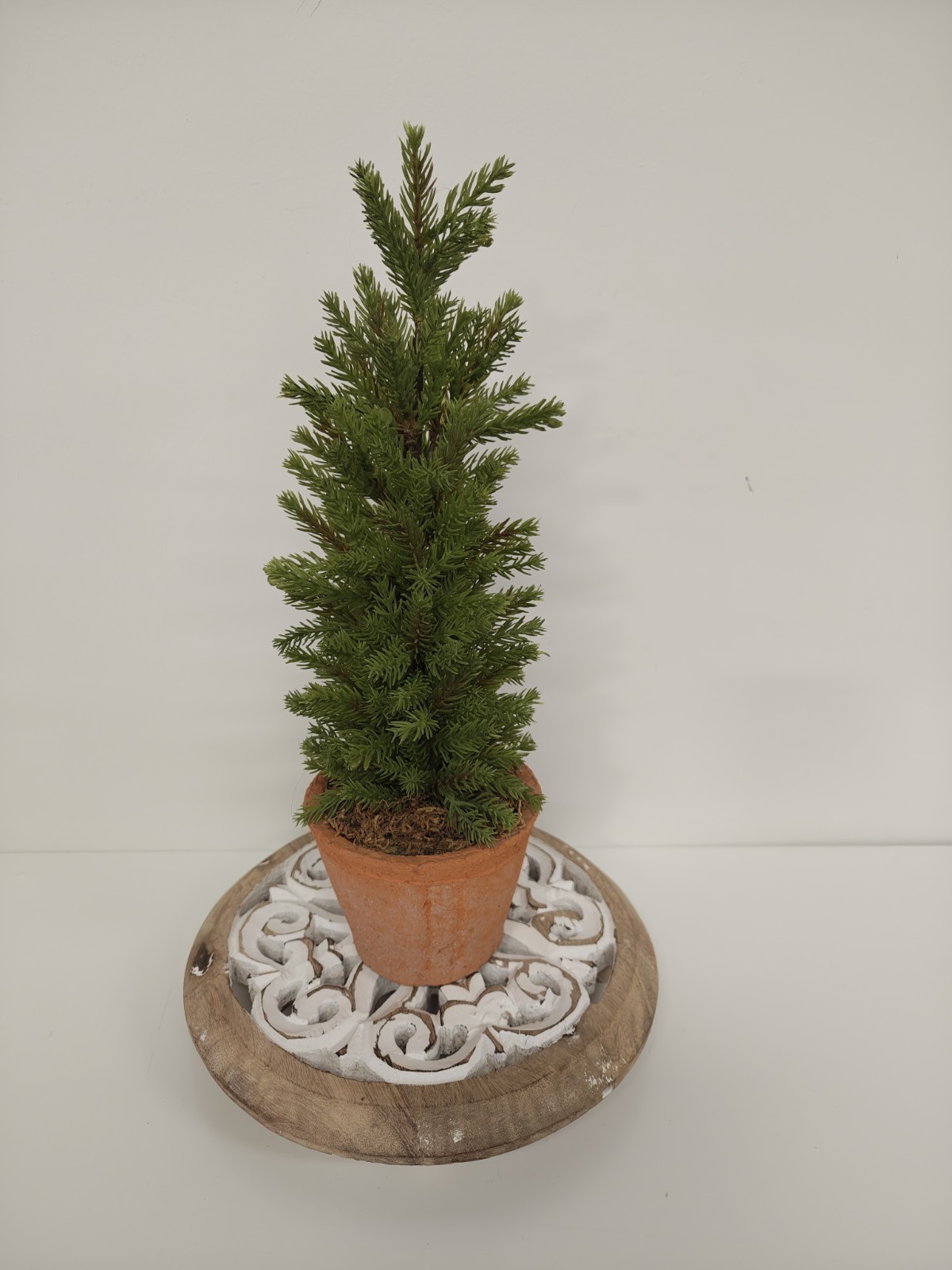 Pottery Barn Faux Cedar Topiary Tree Terracotta Pot Rustic Farmhouse Decor 14″