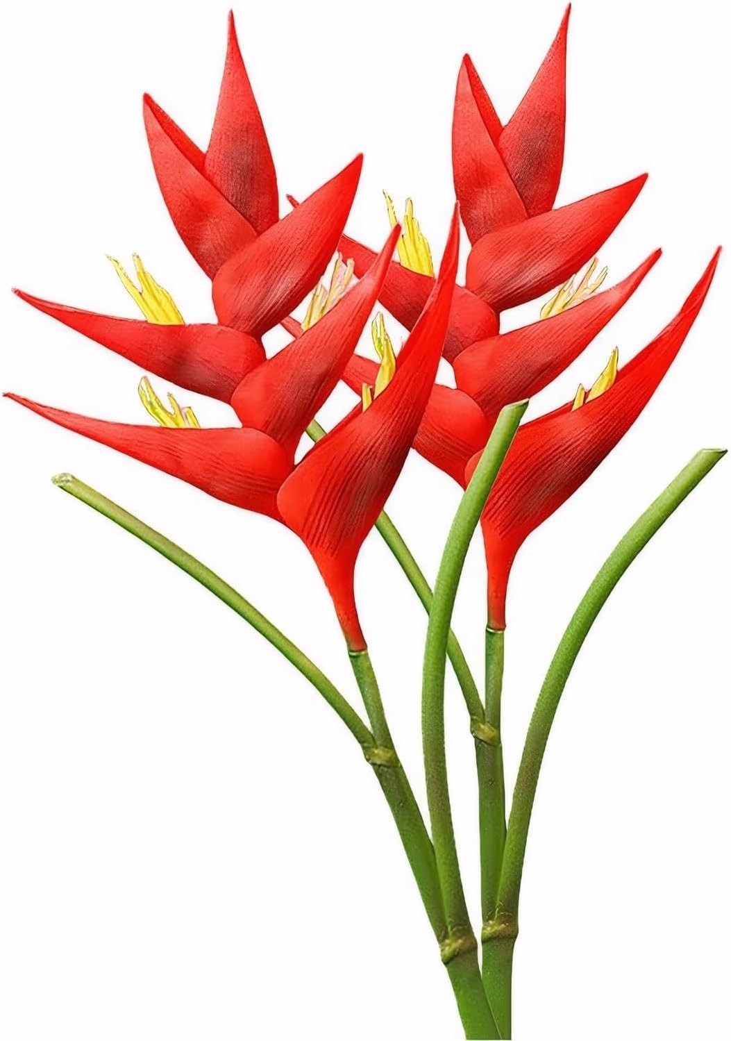 2pcs Artificial Heliconia 33.5″ Faux Bird of Paradise Fake Tropical Flowers f…