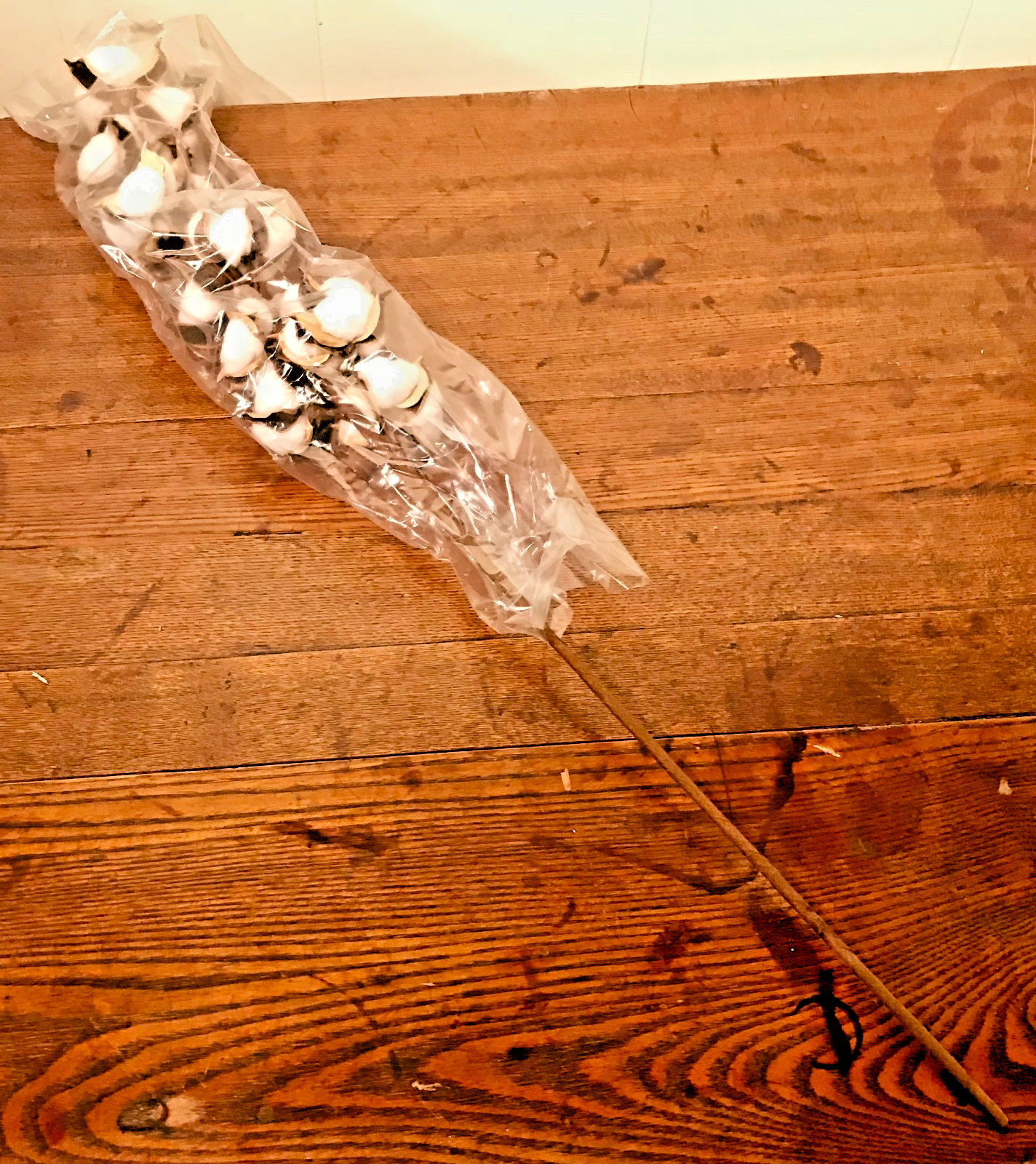 12 Cotton Boll Stem Spray Branch Country Farmhouse Decor 28″ New Flower Arrange