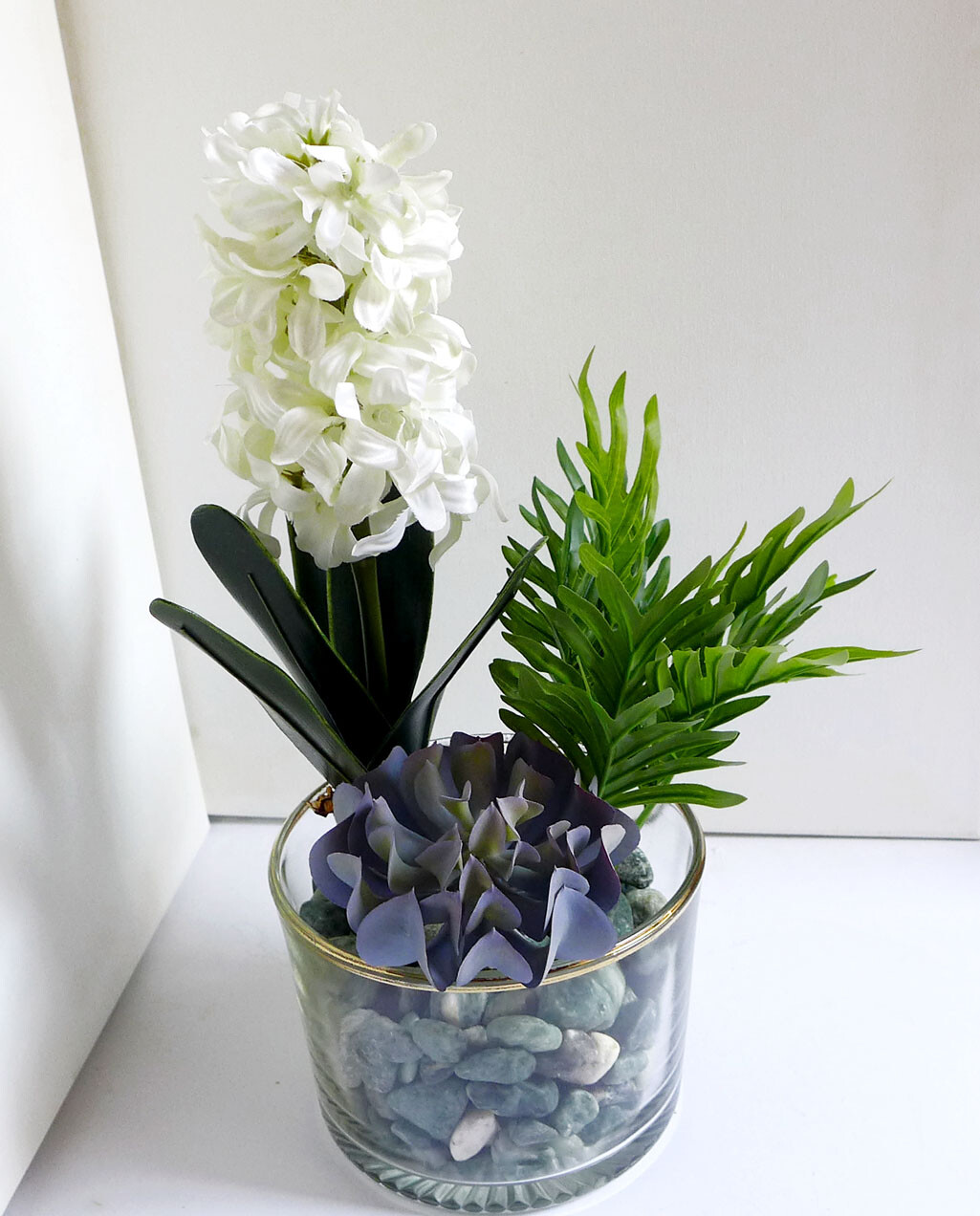 3 Pcs Artificial Blooming Plants Hyacinth Flower With Grasses (#92)