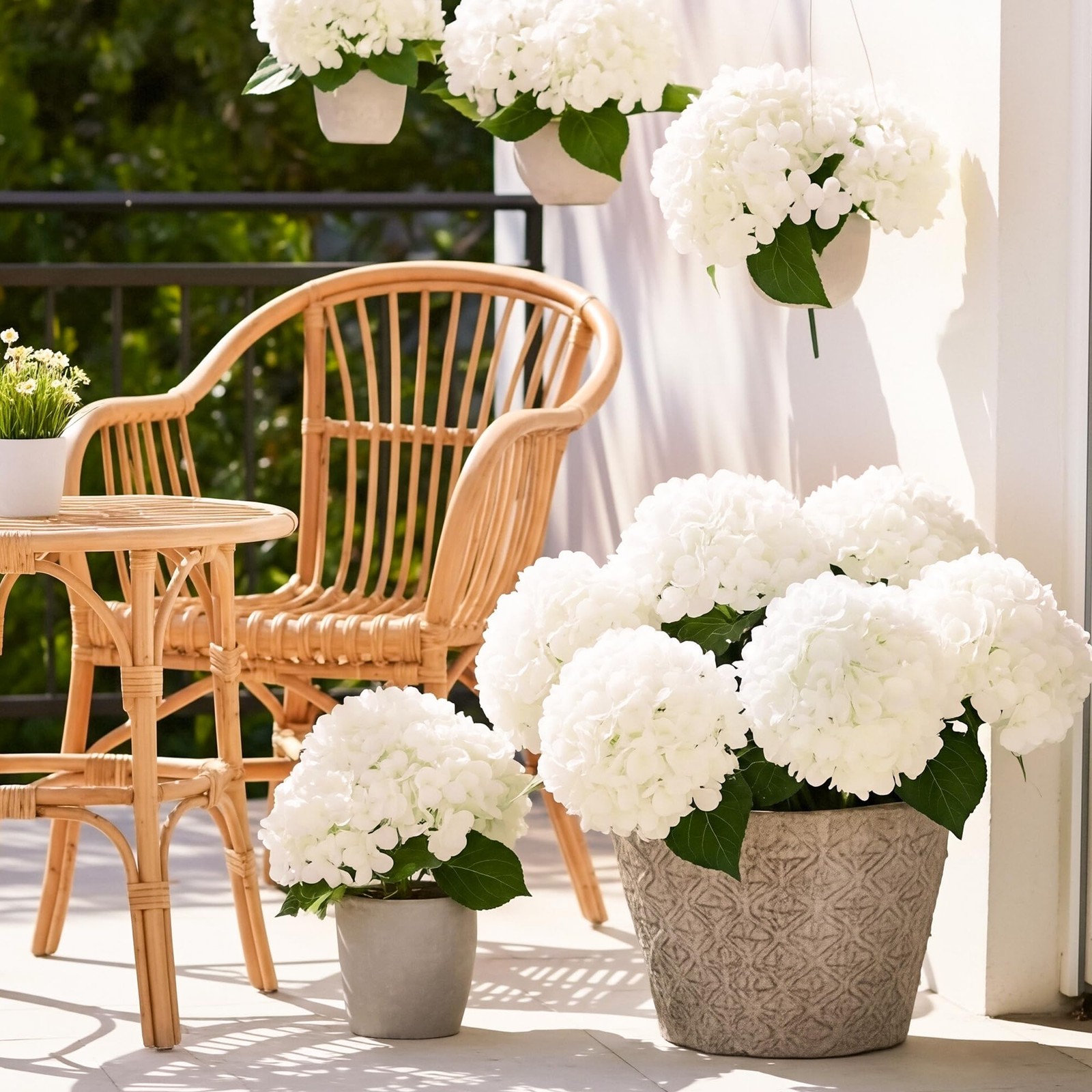 6 Bundles Hydrangea Artificial Flowers for Outdoors and Indoor, Bulk 30 Heads…