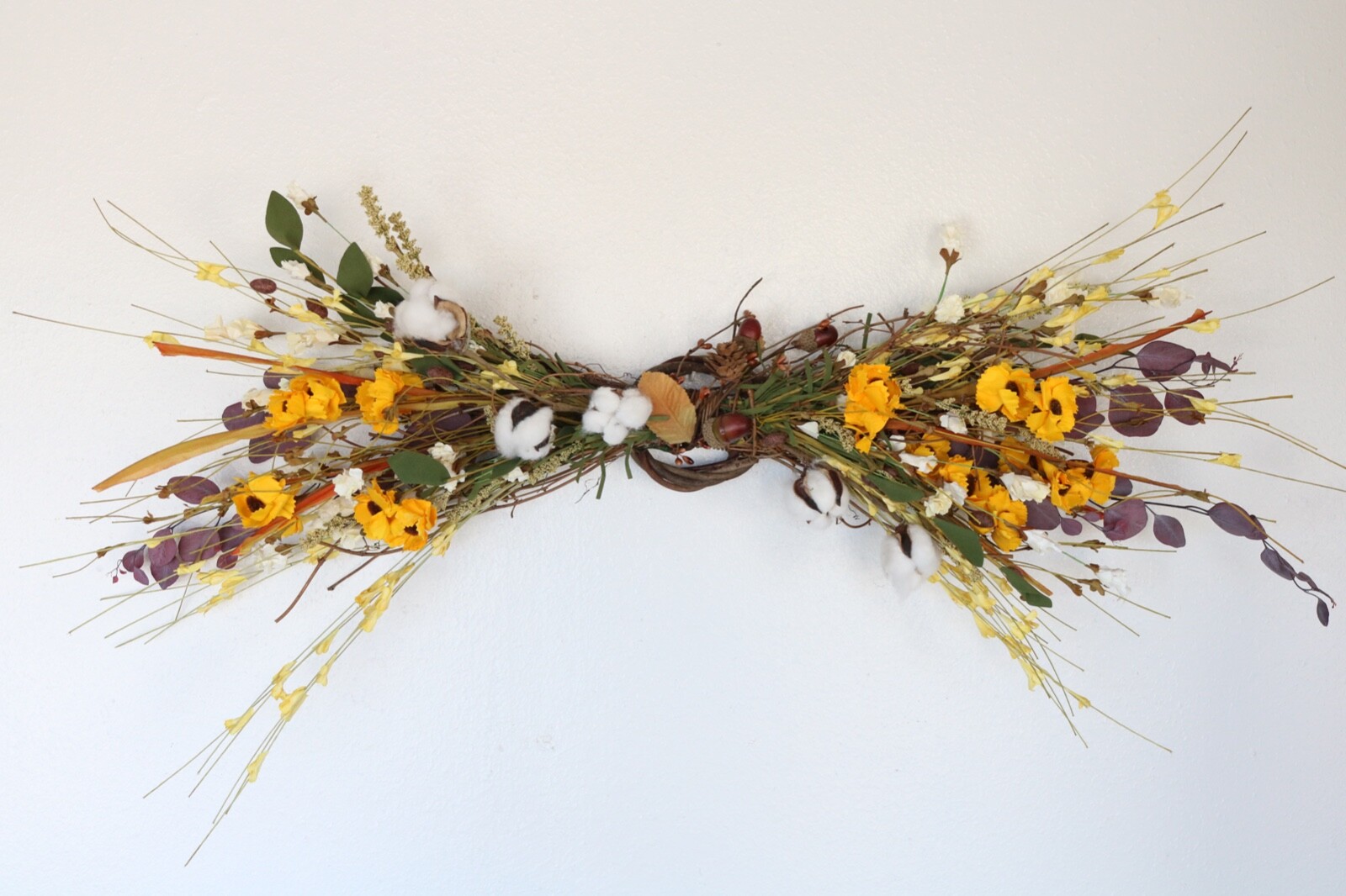 Thanksgiving/Fall Flower Swag Door/Wall Hanging or Autumn Table Centerpiece
