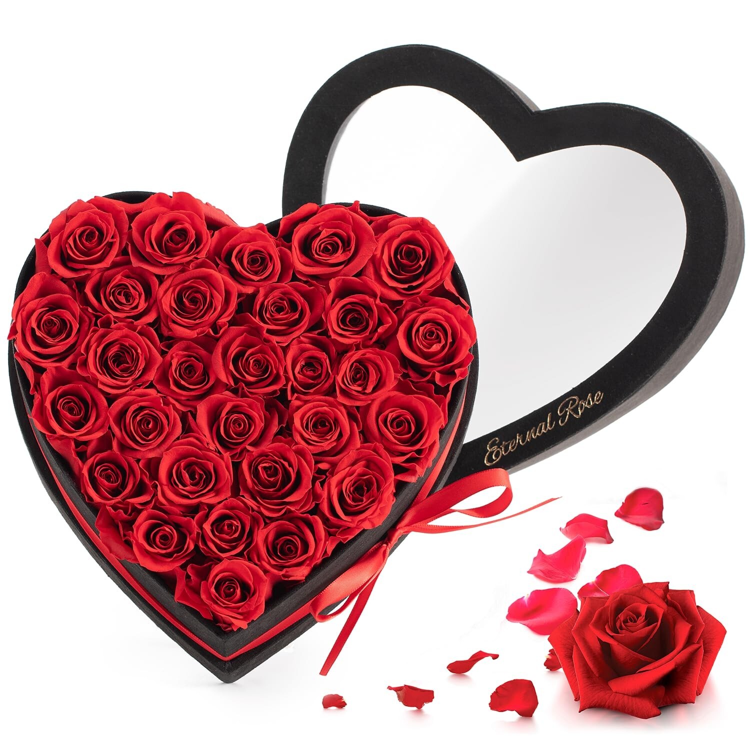 Valentines Day Roses Gifts for Her,Forever Preserved Flowers Roses in a Heart…