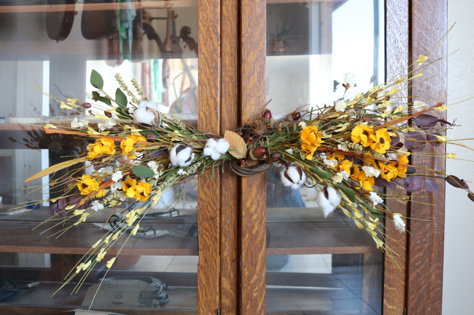 Thanksgiving/Fall Flower Swag Door/Wall Hanging or Autumn Table Centerpiece
