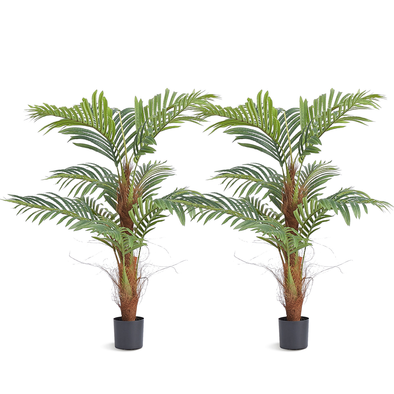 VEVOR 4 FT Artificial Areca Catechu Betel Nut Palm Tree Faux Lifelike Fake Plant
