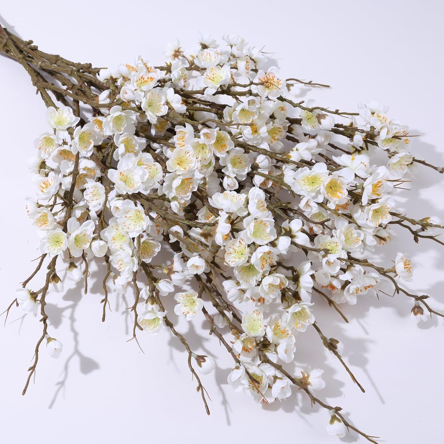 Real Touch Silk Cherry Blossom Branches 6 PCS Indoor Decoration for Home Office