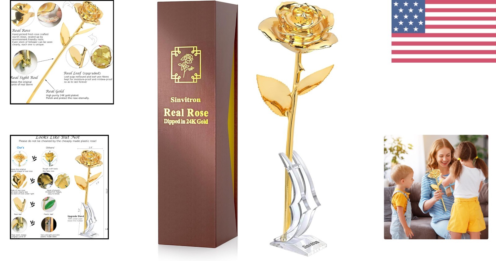 Handcrafted 24K Gold Rose – Eternal Love Gift for Anniversaries and Birthdays