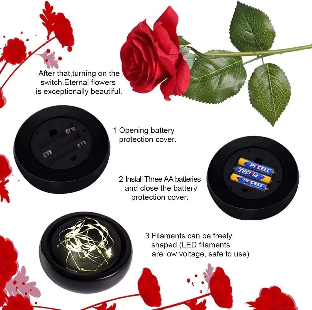Forever Preserved Real Black Rose Flower Birthday Gifts for Mom Women,Valenti…