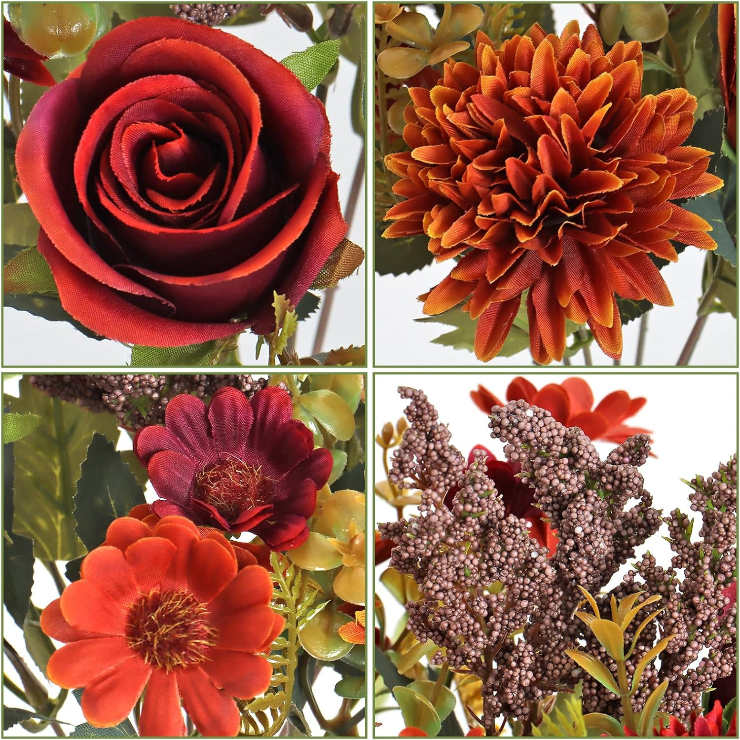 Artificial Flowers Like Real Artificial Bouquet 2 Packs Silk Artificial Roses Bo