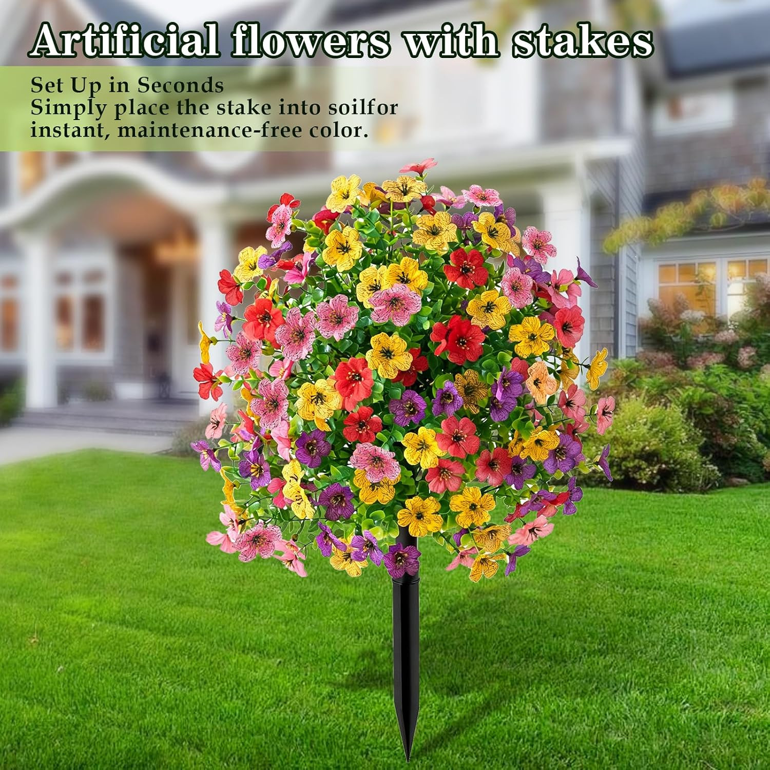 2-Pack UV-Resistant 22″ Petunias – Colorful, Maintenance-Free Outdoor Decor