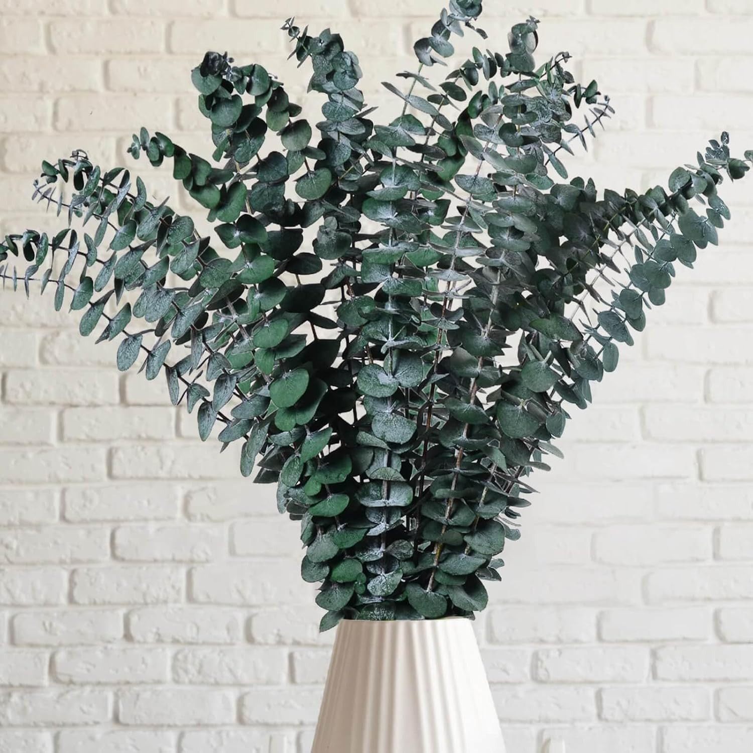 12 Pcs Preserved Dried Eucalyptus Stems, Branches for Shower Hanging | 17″ Natur