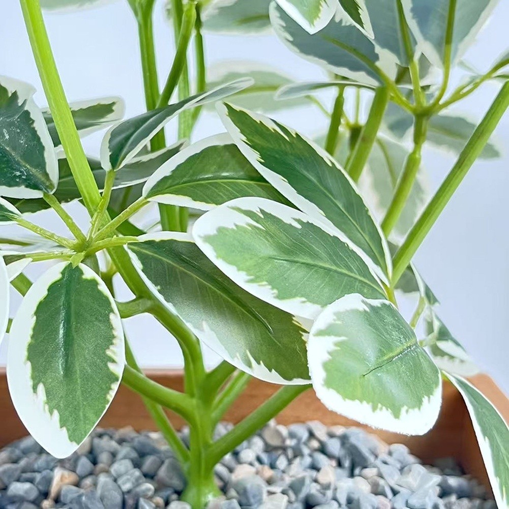 Green Artificial Seven Point Leaf Stem for Photography and Interior Decor