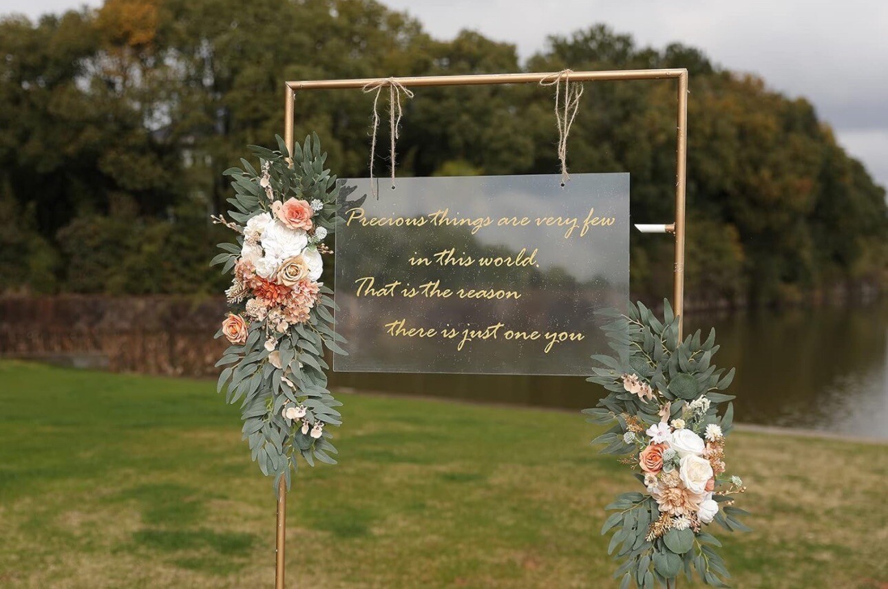 Wedding Arch Flowers Swags Kit (Pack of 2) for DIY Artificial Peony Greenery Arr