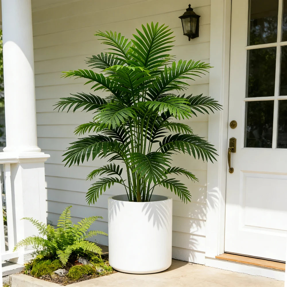 60-80cm Tall Artificial Palm Tree Fake Monstera Plants Branch Plastic Maranta Le