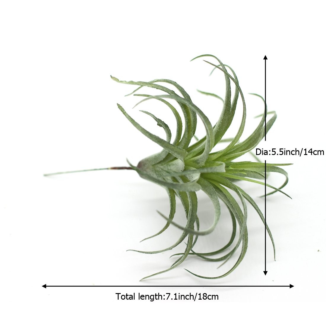 2PCS Artificial Flocking Tillandsia Air Plants Faux Succulents Bromeliads for…