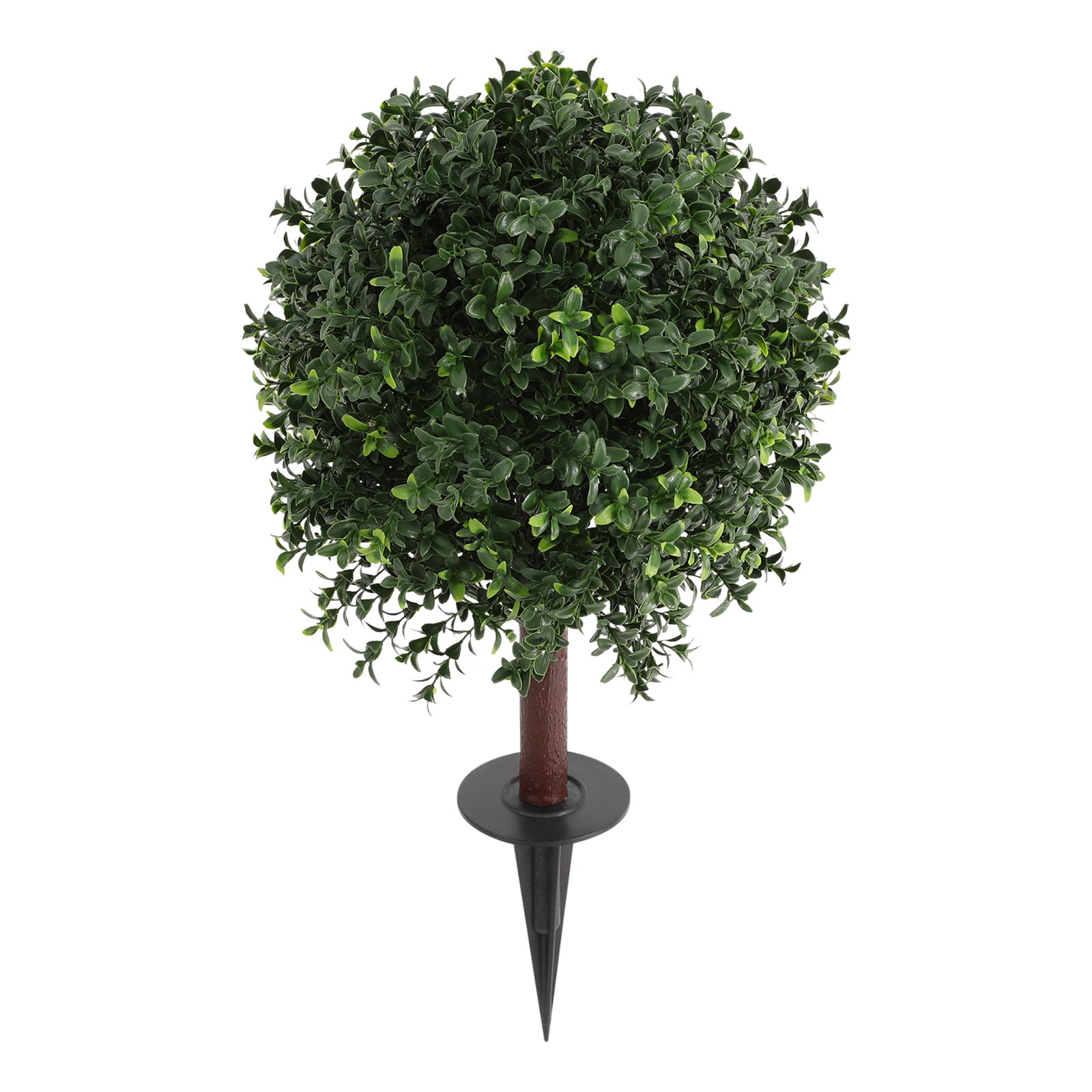 4 Pcs 25.6inch Artificial Boxwood Topiary Ball Trees with Ground Spikes
