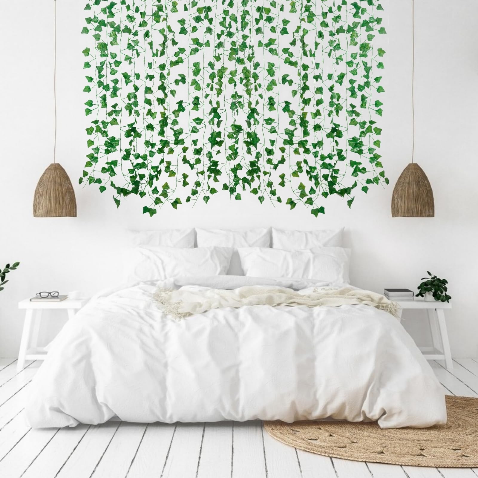Fake Vines for Room Decor(24Pack168Ft) Aesthetic Artificial Plant Ivy Leaves …