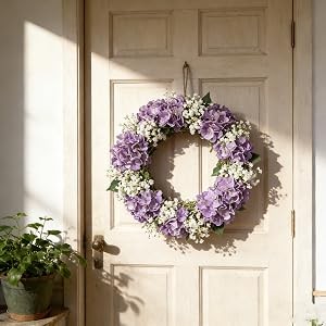 White Hydrangea Artificial Flowers Silk Fake Hydrangeas Faux Hydrangea Flowers